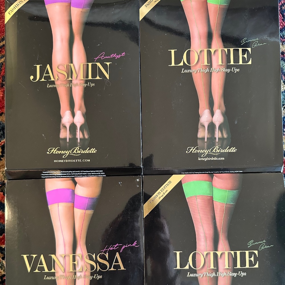 Honey Birdette package (brand new) of 4 Luxury Thigh High Stay Ups